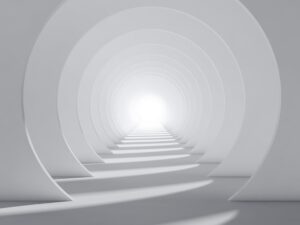 Fototapeta Biały Tunel 3D