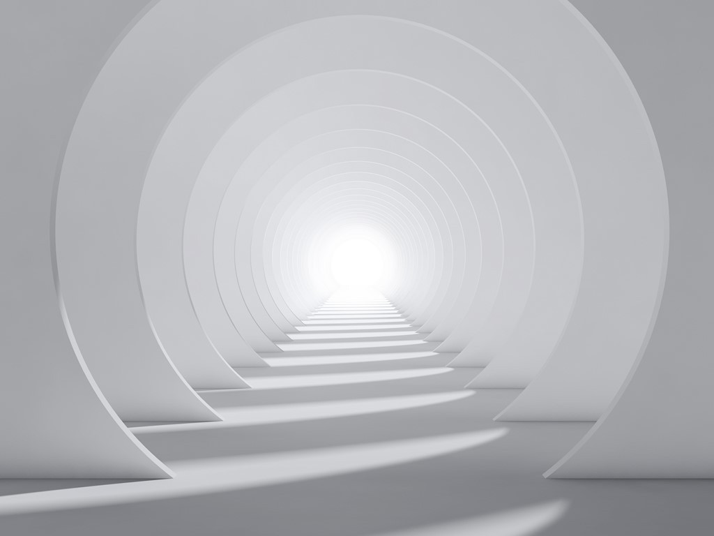 Fototapeta Biały Tunel 3D
