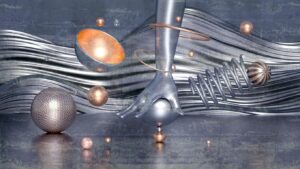 Fototapeta Metaliczna Dłoń