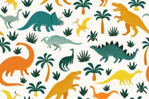 Fototapeta Dinozaury — wzór 2