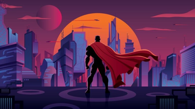 Fototapeta SuperMan W Mieście