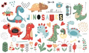 Fototapeta Małe Dinozaury — wzór 517