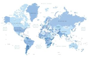 Fototapeta Niebieska Mapa — wzór 2