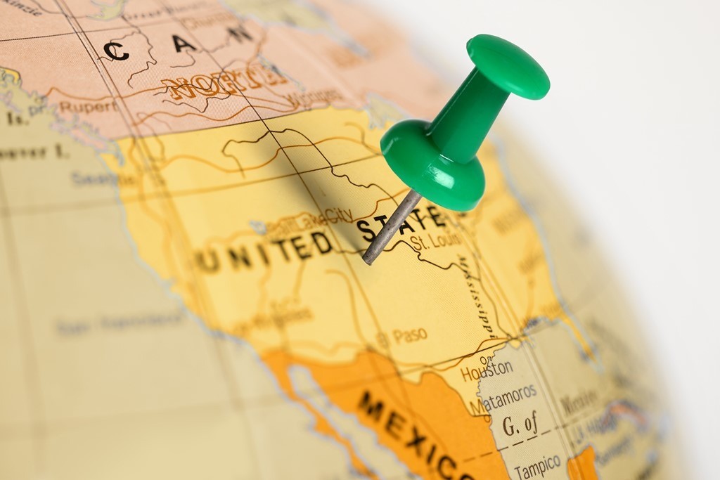 Fototapeta Mapa USA