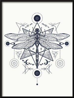 Plakat Geometryczna Ważka