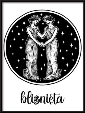 Plakat Znak Zodiaku-Bliźnięta