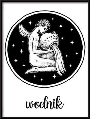 Plakat Znak Zodiaku-Wodnik