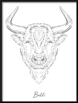 Plakat Liniowy Byk