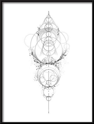Plakat Geometryczny Fazy Księżyca 6