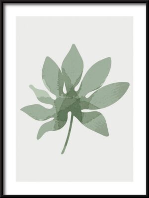 Plakat Ilustracja Liść Tropikalny — wzór 2