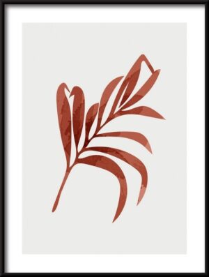 Plakat Ilustracja Liść Tropikalny — wzór 4