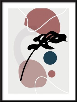 Plakat Ilustracja Liść Tropikalny — wzór 6