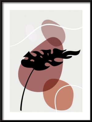Plakat Ilustracja Liść Tropikalny — wzór 5