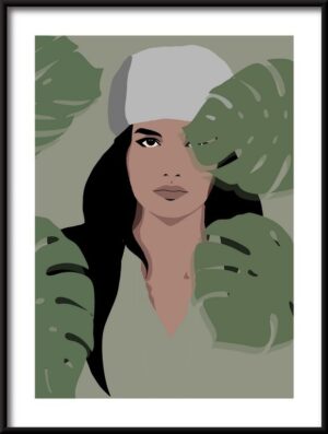 Plakat Afrykańska czarna dziewczyna