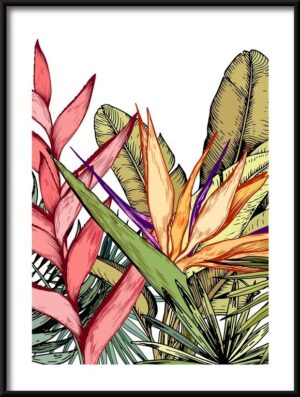 Plakat Tropikalne Liście Palm