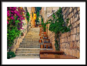 Plakat Uliczka Hvar Chorwacja