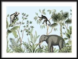 Plakat Tropikalny Krajobraz Botaniczny — wzór 5590