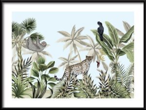 Plakat Tropikalny Krajobraz Botaniczny — wzór 2