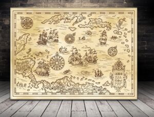 Obraz Piracka Mapa
