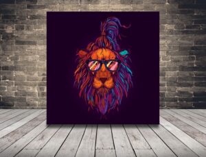 Obraz Lew Digital — wzór 6601