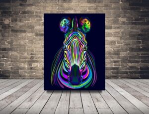 Obraz Zebra Digital — wzór 6630