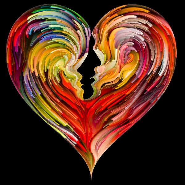Fused Heart Obraz Kolorowe Serce