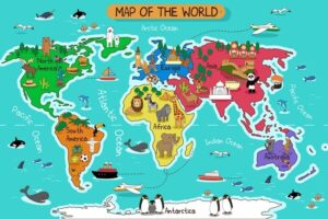 Fototapeta Mapa Świata — wzór 9