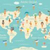 Fototapeta Mapa Świata — wzór 22