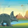 Fototapeta Dinozaur — wzór 3