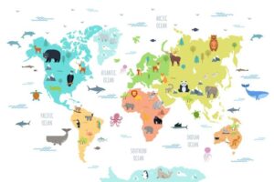 Fototapeta Mapa Świata — wzór 21