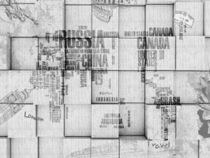 Fototapeta Mapa Świata 3D — wzór 9021
