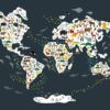 Fototapeta Mapa Świata — wzór 15