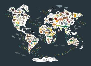 Fototapeta Mapa Świata — wzór 17