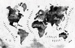 Fototapeta Mapa Świata — wzór 11
