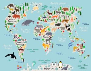 Fototapeta Mapa Świata — wzór 13