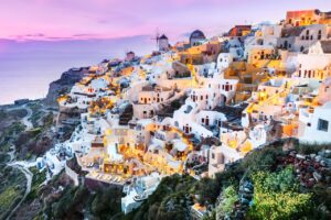 Fototapeta Blask Santorini