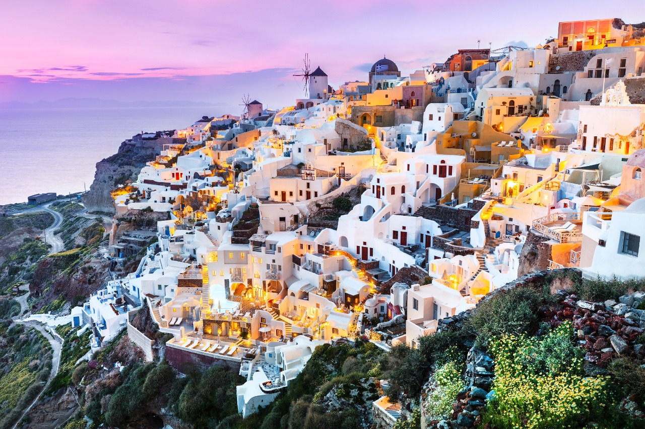 Fototapeta Blask Santorini