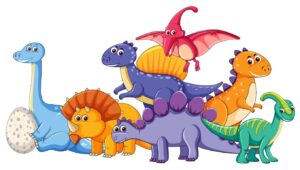 Fototapeta Słodkie Dinozaury — wzór 11334