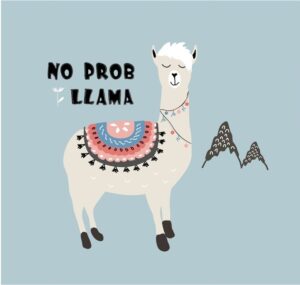 Fototapeta Urocza Lama — wzór 10006