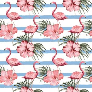 Fototapeta Flamingi i Kwiaty — wzór 10943