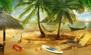 Fototapeta Tropikalna Plaża — wzór 2