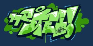 Fototapeta Zielone Graffitty