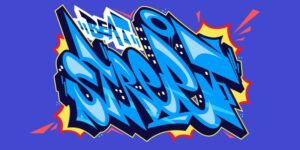 Fototapeta Granatowe Graffitty