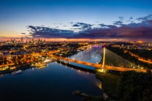Fototapeta Warszawa Nocą — wzór 11791