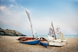 Fototapeta Łódki na Plaży
