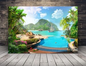Obraz Tropikalna Plaża — wzór 2