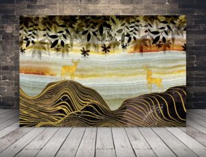 Obraz Złote Jelenie — wzór 2