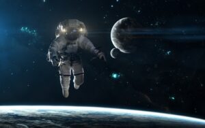 Fototapeta Astronauta w Kosmosie — wzór 2