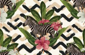 Fototapeta Zebra w Tropikach