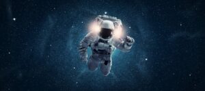 Fototapeta Astronauta w Kosmosie — wzór 34172